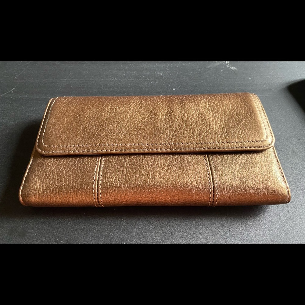 Tignanello for Clark’s Leather Wallet in Brass